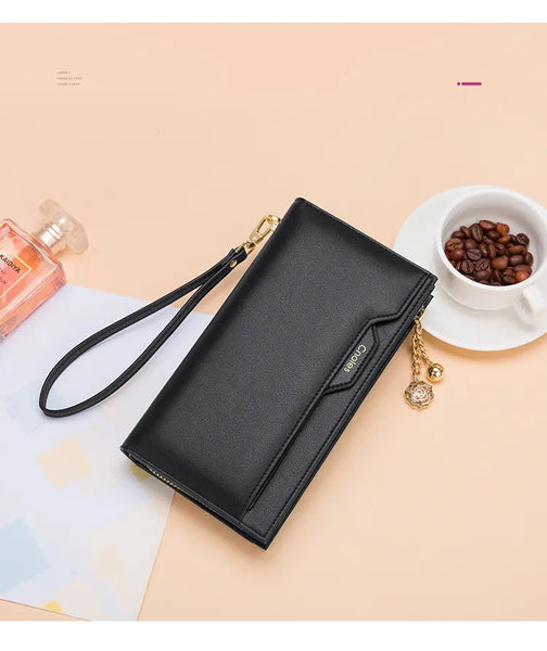 Women Soft Leather Long Wallet Card Holder Phone Purse