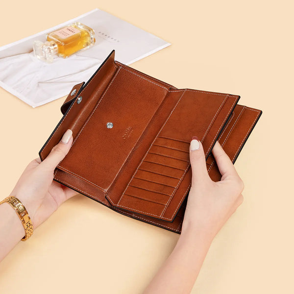 Women Large Capacity Long Wallet Card Holder Organizer Purse