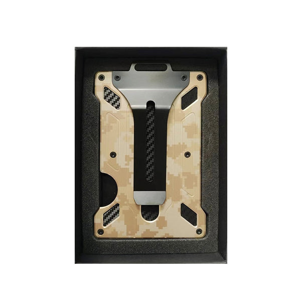 Men's Slim Aluminum Wallet ID Badge Card Holder RFID Blocking