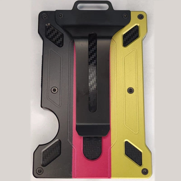 Men's Slim Aluminum Wallet ID Badge Card Holder RFID Blocking