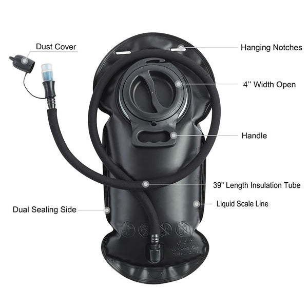 Hydration Bladder Leak Proof BPA Free Water Bag 2L