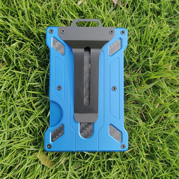 Men's Slim Aluminum Wallet ID Badge Card Holder RFID Blocking