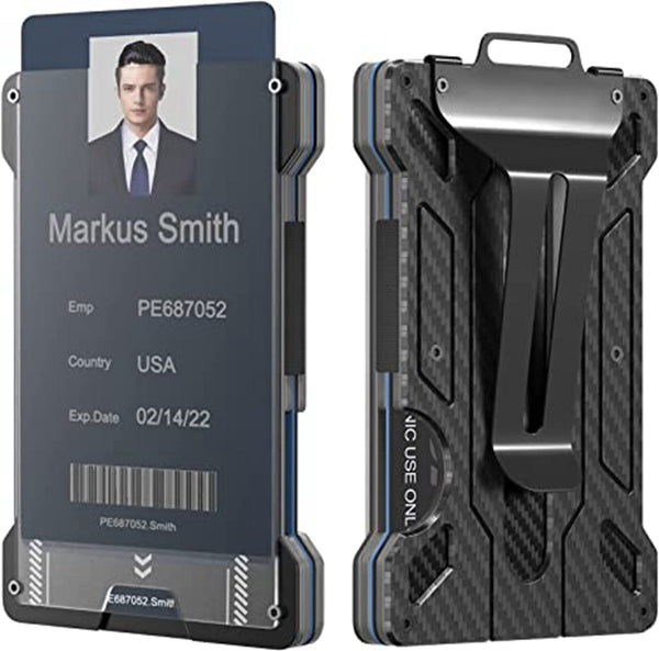 Men's Slim Aluminum Wallet ID Badge Card Holder RFID Blocking