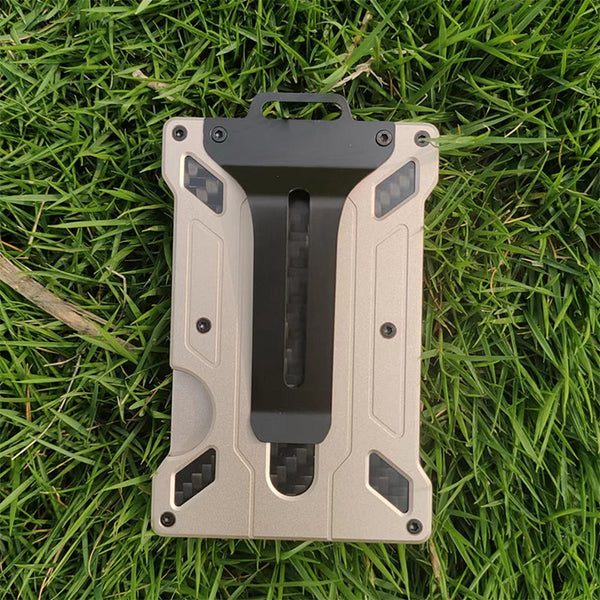 Men's Slim Aluminum Wallet ID Badge Card Holder RFID Blocking