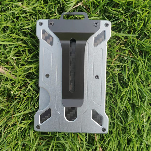 Men's Slim Aluminum Wallet ID Badge Card Holder RFID Blocking