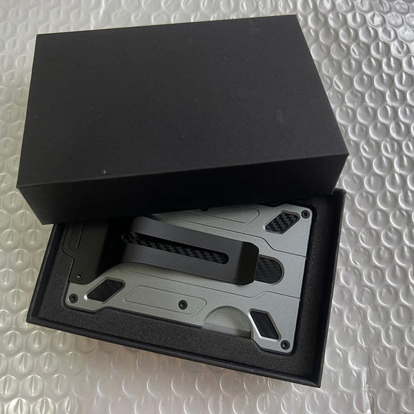 Men's Slim Aluminum Wallet ID Badge Card Holder RFID Blocking