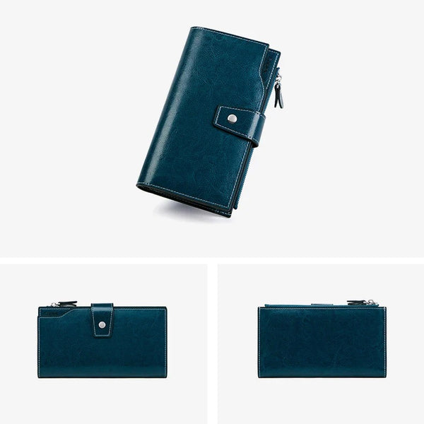 Women Large Capacity Long Wallet Card Holder Organizer Purse