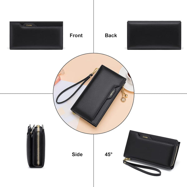 Women Soft Leather Long Wallet Card Holder Phone Purse