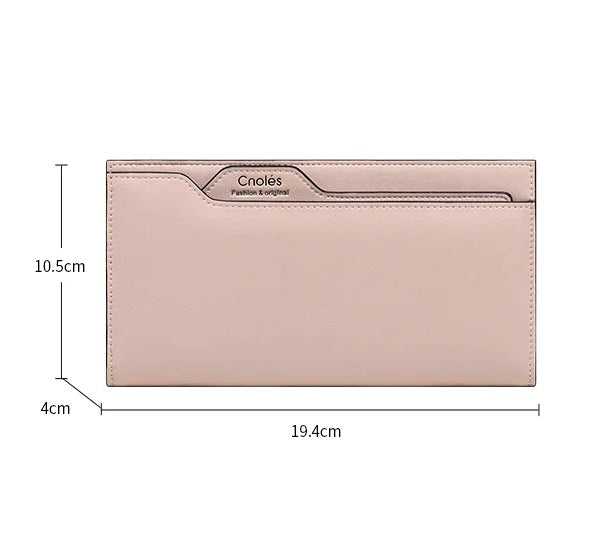 Women Soft Leather Long Wallet Card Holder Phone Purse