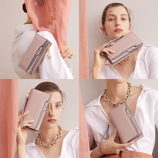 Women Soft Leather Long Wallet Card Holder Phone Purse