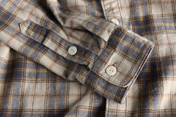 Mens Cotton Flannel Shirt Long Sleeve