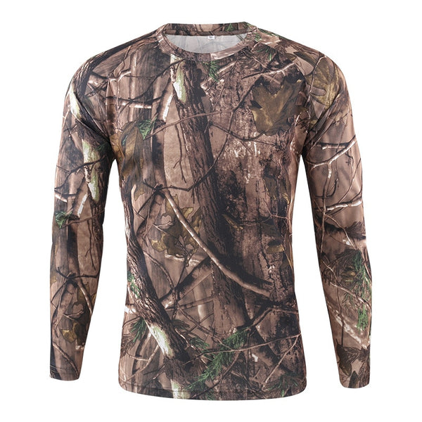Tactical Mens Camouflage T-Shirt Long Sleeve