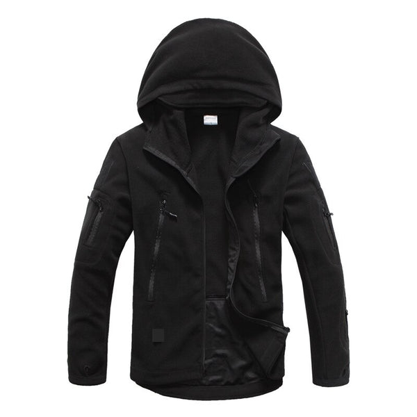 Tactical Mens Hooded Fleece Jacket