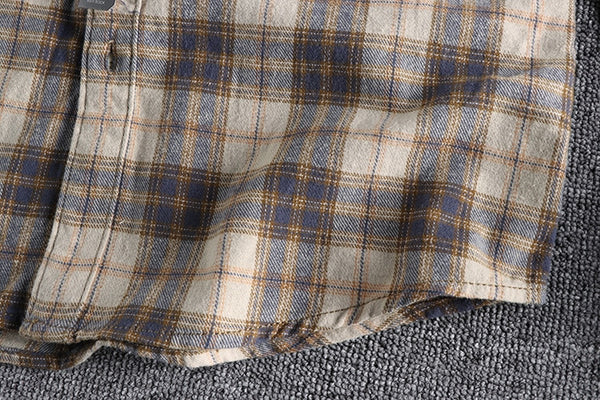 Mens Cotton Flannel Shirt Long Sleeve