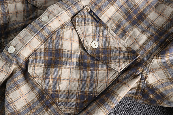 Mens Cotton Flannel Shirt Long Sleeve