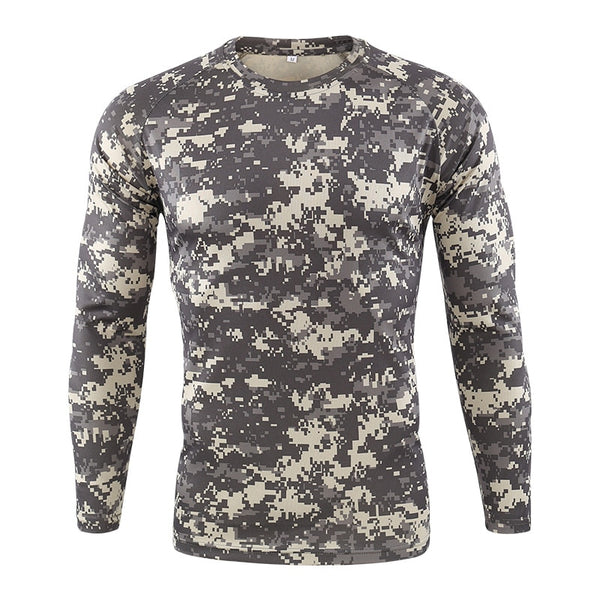 Tactical Mens Camouflage T-Shirt Long Sleeve