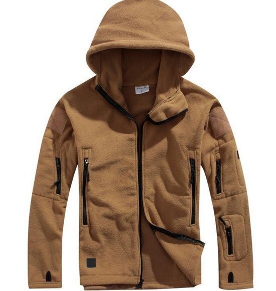 Tactical Mens Hooded Fleece Jacket