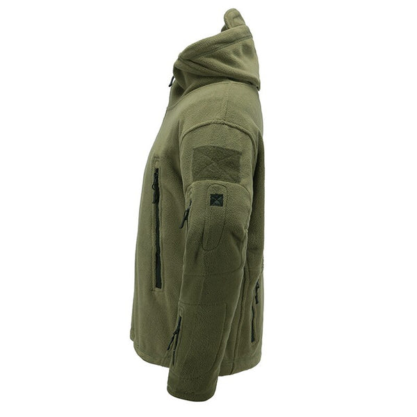 Tactical Mens Hooded Fleece Jacket