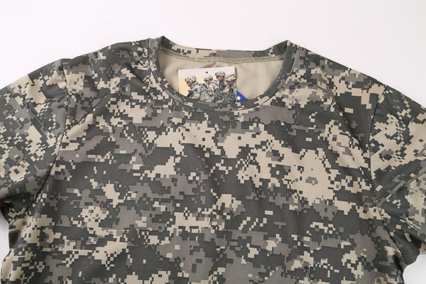 Tactical Mens Camouflage T-Shirt Long Sleeve
