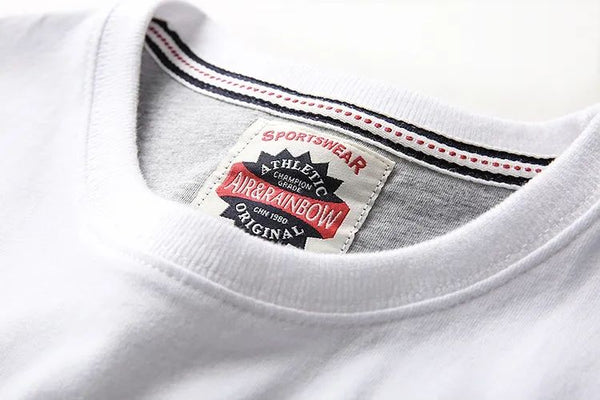 Mens Retro Printed Cotton T-Shirt Short Sleeve