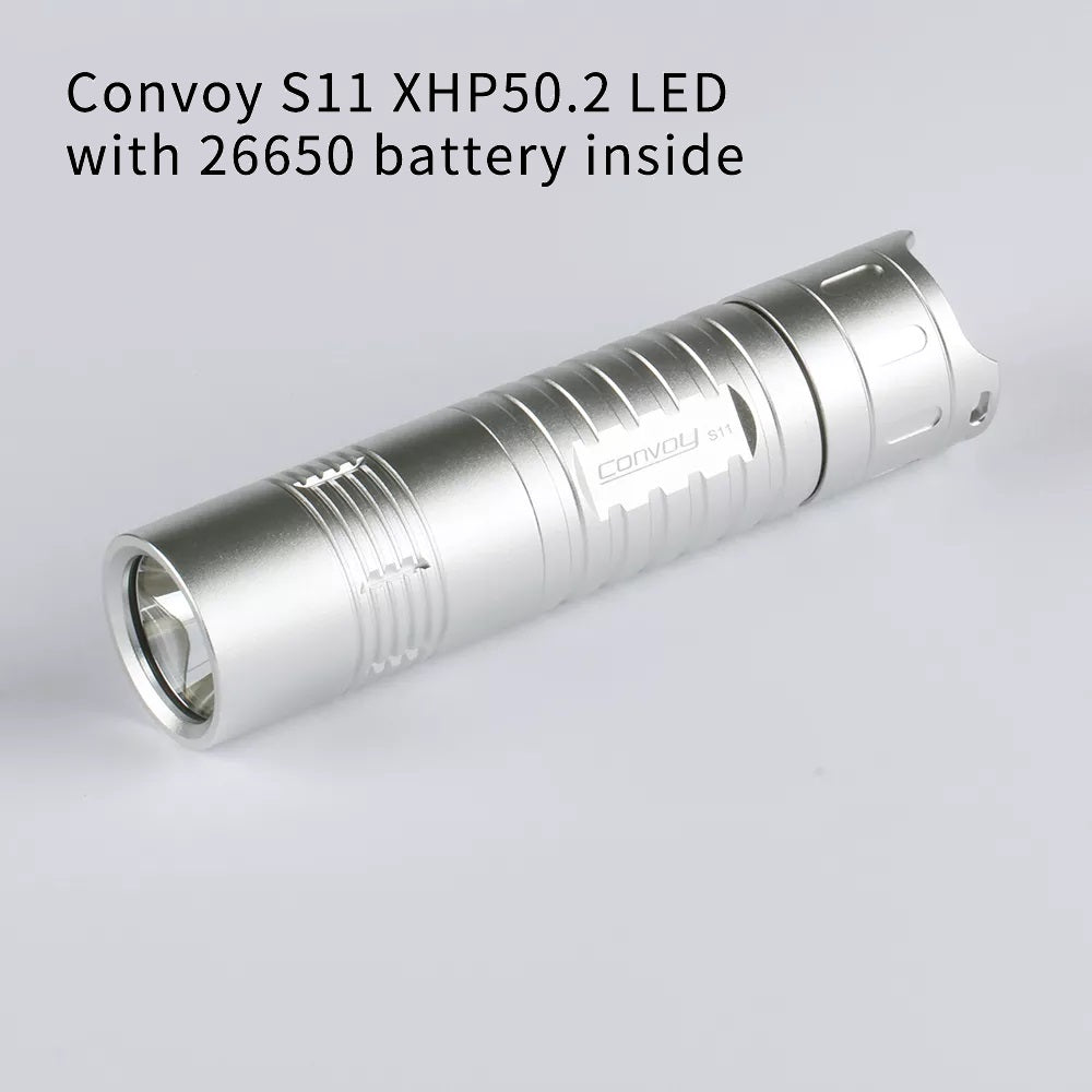 Convoy S11 LED Flashlight XHP50.2 2400lm (include 26650 Battery) – Myobok