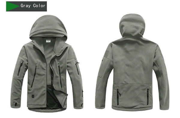 Tactical Mens Hooded Fleece Jacket