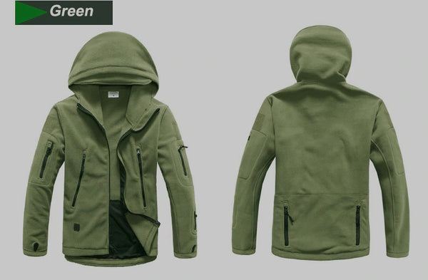 Tactical Mens Hooded Fleece Jacket