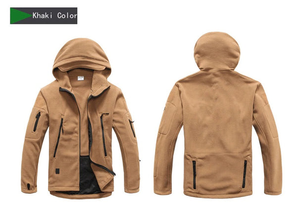 Tactical Mens Hooded Fleece Jacket