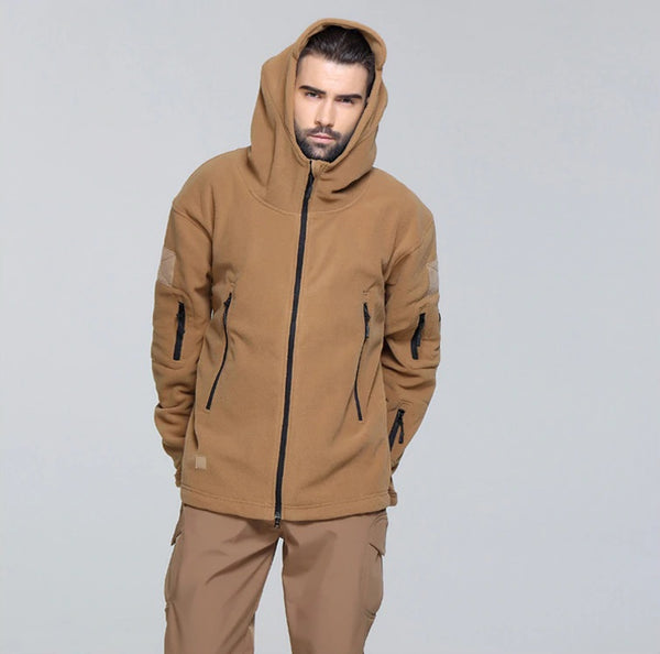 Tactical Mens Hooded Fleece Jacket