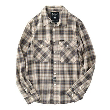 Mens Cotton Flannel Shirt Long Sleeve