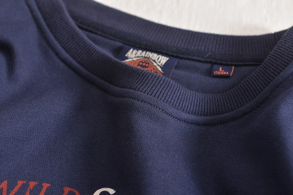 Mens Outdoor Casual Loose Fit Round Neck Sweater