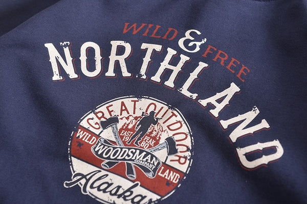 Mens Outdoor Casual Loose Fit Round Neck Sweater