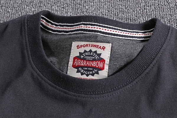 Mens Retro Printed Cotton T-Shirt Short Sleeve