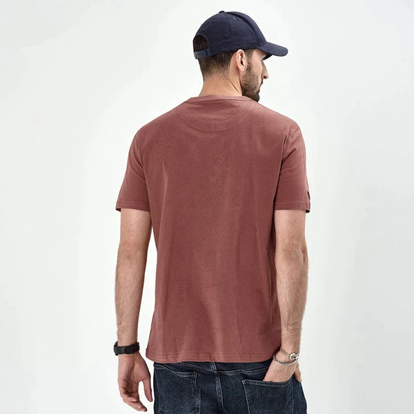 Mens Retro Printed Cotton T-Shirt Short Sleeve