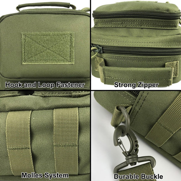 600D Tactical MOLLE Portable Shoulder Bag EDC Waterproof