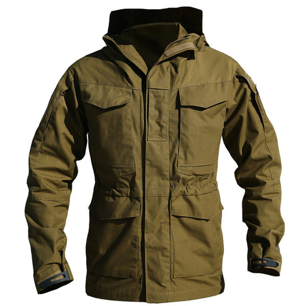 Tactical Mens M65 Windbreaker Military Field Jacket Rip-Stop Waterproof