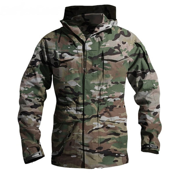 Tactical Mens M65 Windbreaker Military Field Jacket Rip-Stop Waterproof