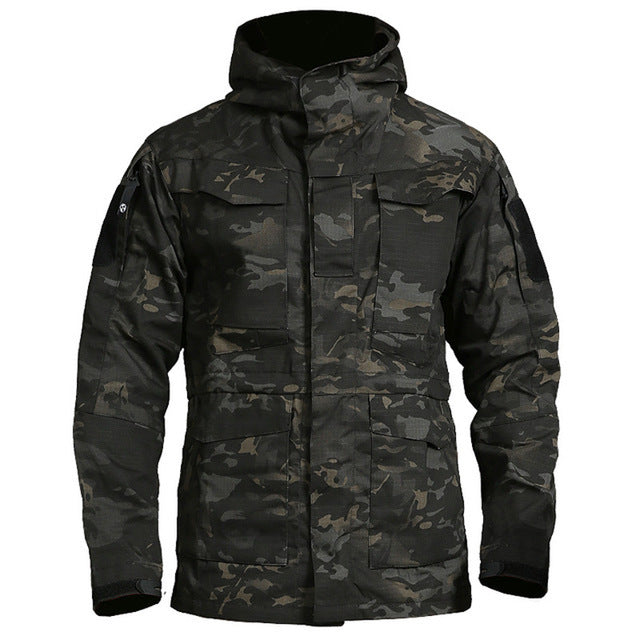 Brandit Windbreaker Army Jacket Mens Camping Travel Hooded Hunting Tactical  Camo