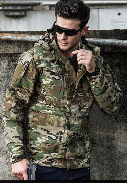 Tactical Mens M65 Windbreaker Military Field Jacket Rip-Stop Waterproof