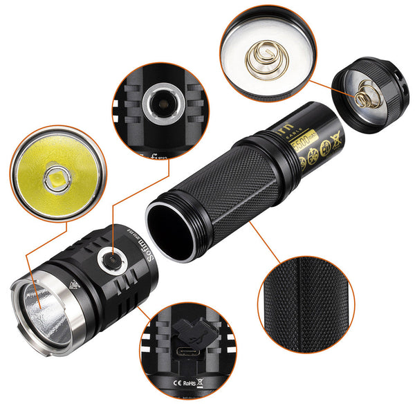 SP33 V3 LED Flashlight Cree XHP50.2 USB-C Direct Charge 3500lm