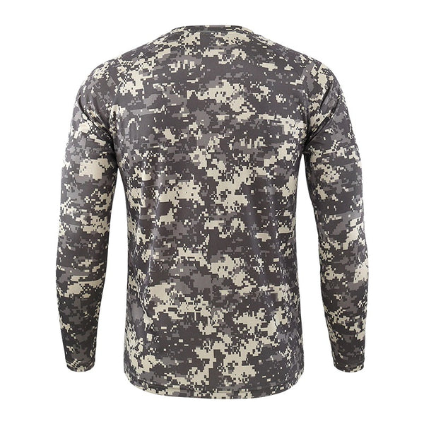 Tactical Mens Camouflage T-Shirt Long Sleeve