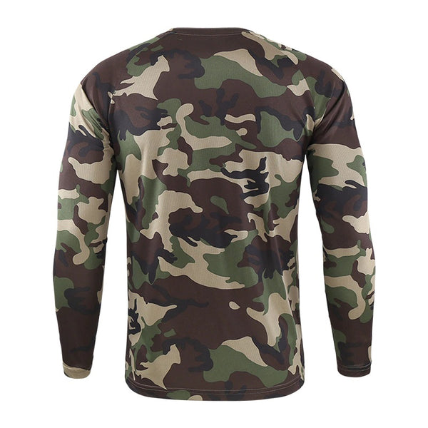 Tactical Mens Camouflage T-Shirt Long Sleeve
