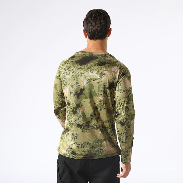 Tactical Mens Camouflage T-Shirt Long Sleeve