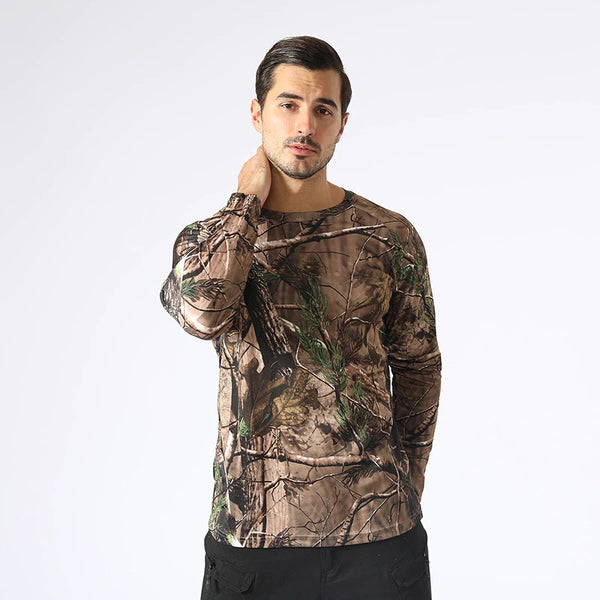 Tactical Mens Camouflage T-Shirt Long Sleeve