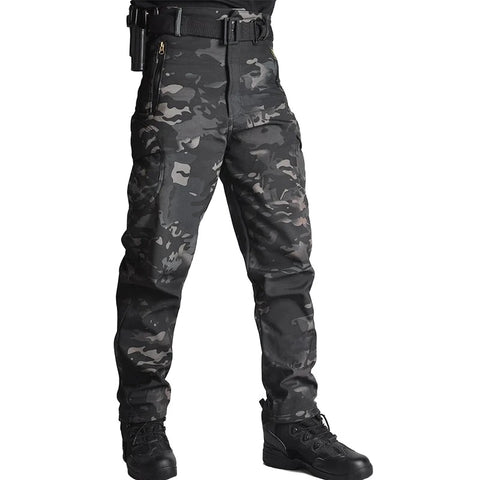 Tactical Mens Cargo Pants Quick-Drying Sharkskin Trousers