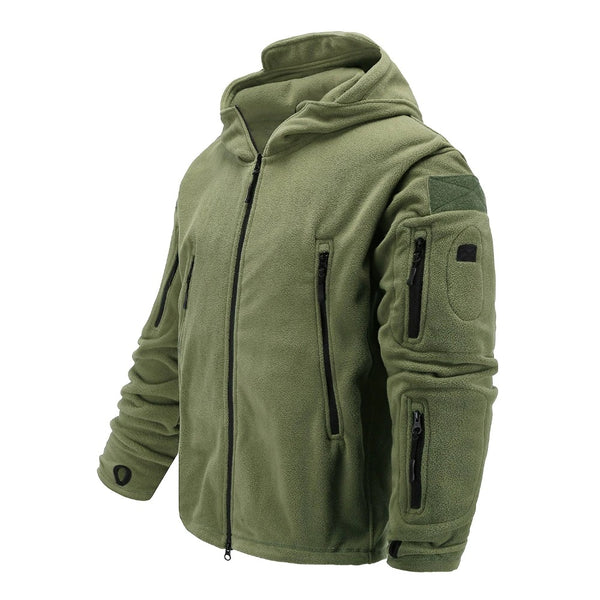 Tactical Mens Hooded Fleece Jacket