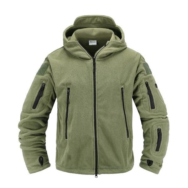 Tactical Mens Hooded Fleece Jacket