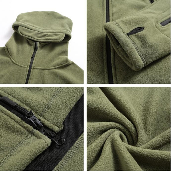 Tactical Mens Hooded Fleece Jacket