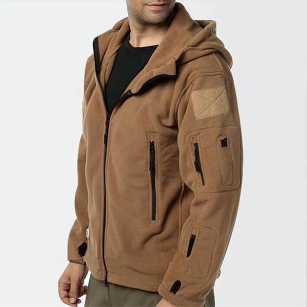 Tactical Mens Hooded Fleece Jacket
