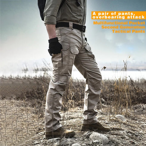 Tactical Mens IX2 Cargo Pants Durable Lightweight Trousers Ripstop Waterproof